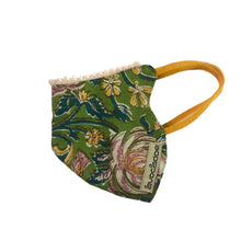 Load image into Gallery viewer, Green and pink Jaipur Block