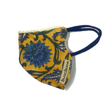Load image into Gallery viewer, Mustard and Cobalt Jaipur block