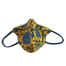 Load image into Gallery viewer, Mustard and Cobalt Jaipur block