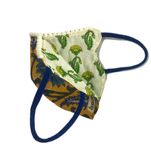 Load image into Gallery viewer, Mustard and Cobalt Jaipur block