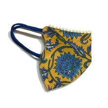 Load image into Gallery viewer, Mustard and Cobalt Jaipur block