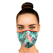 Load image into Gallery viewer, Green and pink Jaipur Block