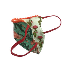 Load image into Gallery viewer, Turq and Coral Jaipur block