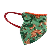 Load image into Gallery viewer, Turq and Coral Jaipur block