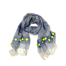 Load image into Gallery viewer, Denim weave neon stole