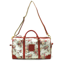 Load image into Gallery viewer, Floral red duffle
