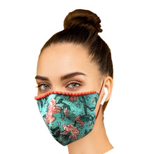 Load image into Gallery viewer, Green and pink Jaipur Block