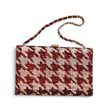 Load image into Gallery viewer, Crimson blush Ombre Sparkle clutch
