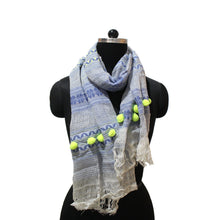 Load image into Gallery viewer, Denim weave neon stole
