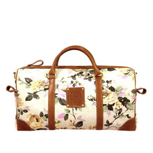 Load image into Gallery viewer, Floral ivory duffle - sample sale

