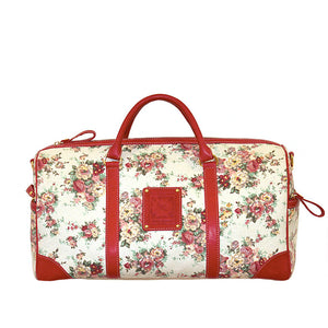 Floral red duffle