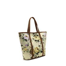 Load image into Gallery viewer, Floral ivory tote
