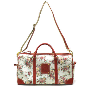 Floral red duffle